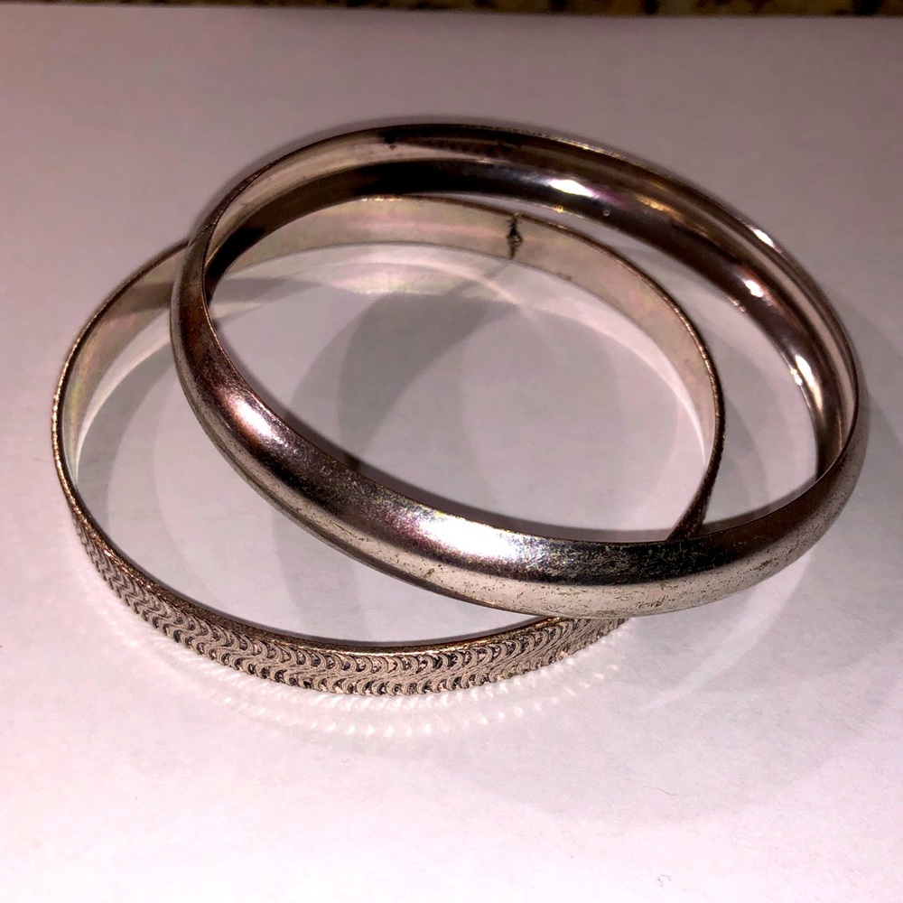 Vintage Silver Bangle Bracelets Jewelry Bundle Lot Set Y2K Macy’s